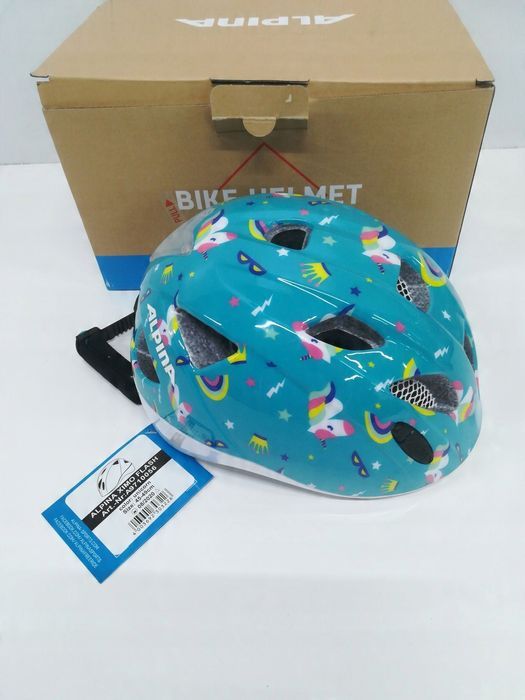 kask rowerowy dziecięcy alpina ximo flash unicorn 45-49cm