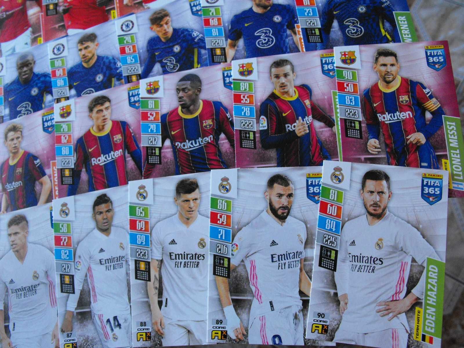 Karty FIFA 365 rok 2022, zestaw kart bazowych + LOGO + album.