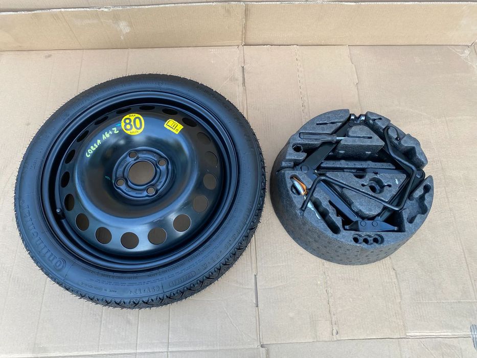 Orginał GM Koło dojazdowe 16 4x100 OPEL ADAM A ROCKS CORSA D E  + Zestaw