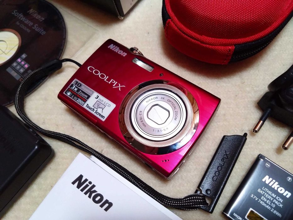 Jak NOWY Nikon COOLPIX S230 Aparat cyfrowy kompaktowy Retro Y2K Zestaw