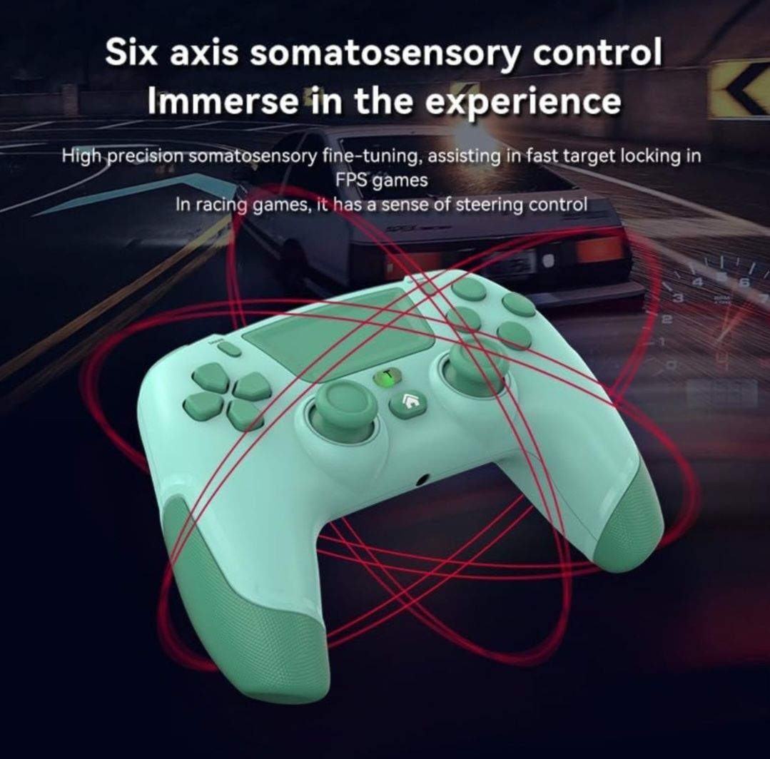RALAN Green Kontroler bezprzewodowy do Playstation 4/Pro/Slim/PS4