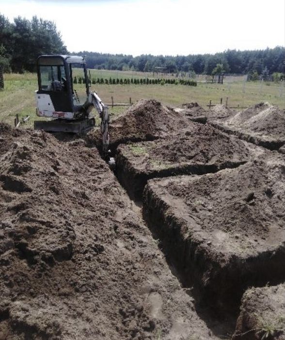 WOLNE TERMINY! Usługi minikoparką + wywrotka do 3,5 t+uslugi wiertnicą