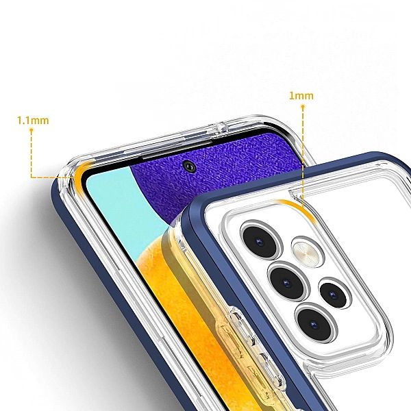 Clear 3in1 etui do Samsung Galaxy A13/5G żelowy pokrowiec z ramką nieb