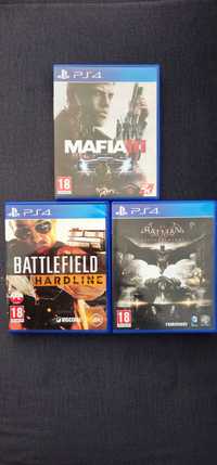 GRY PS 4 Batman Arkham , Mafia 3 , Battefield Hardline