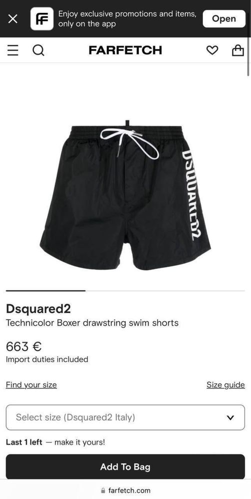 Czarne spodenki DSQUARED