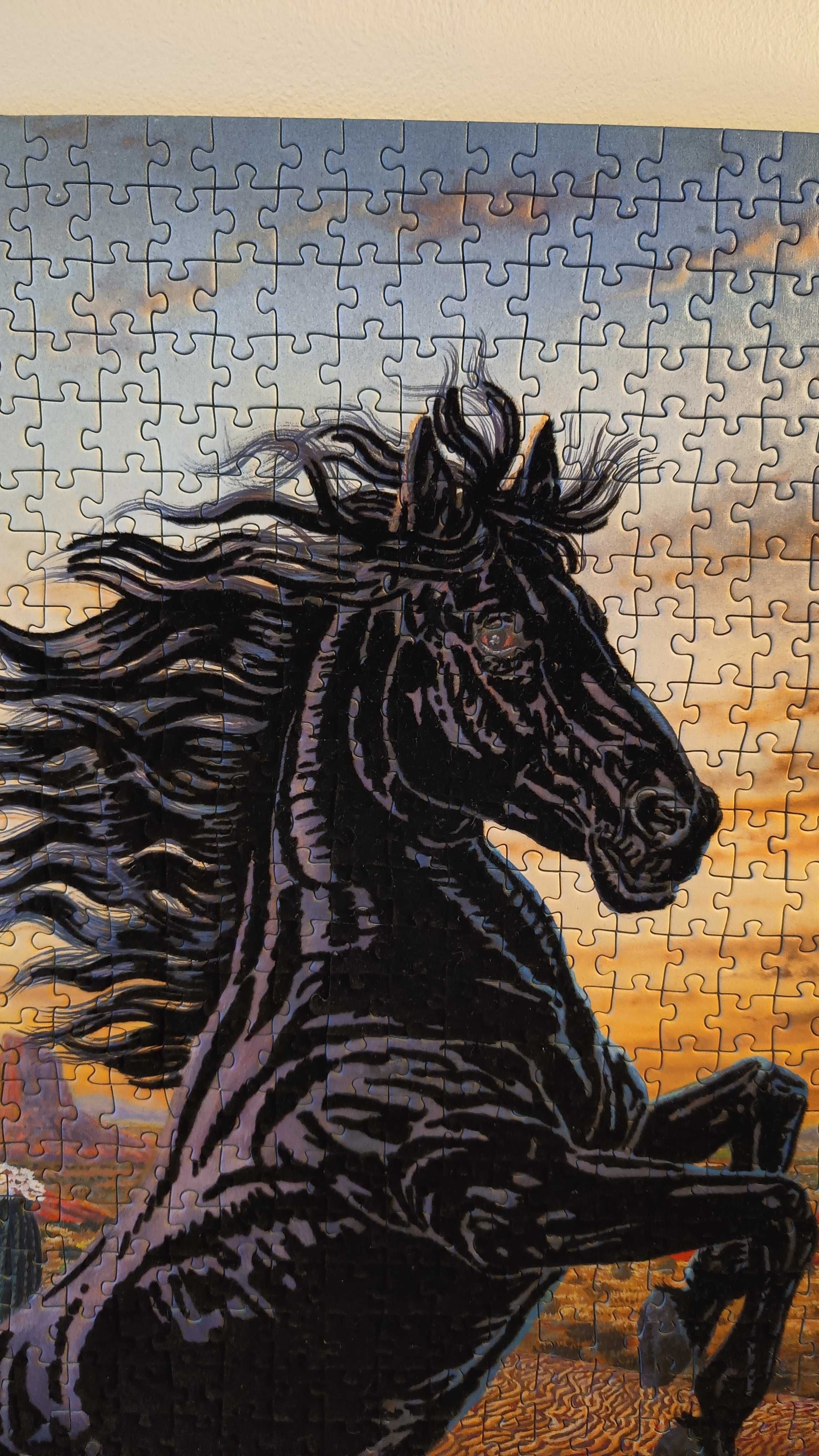 Obraz puzzle koń mustang