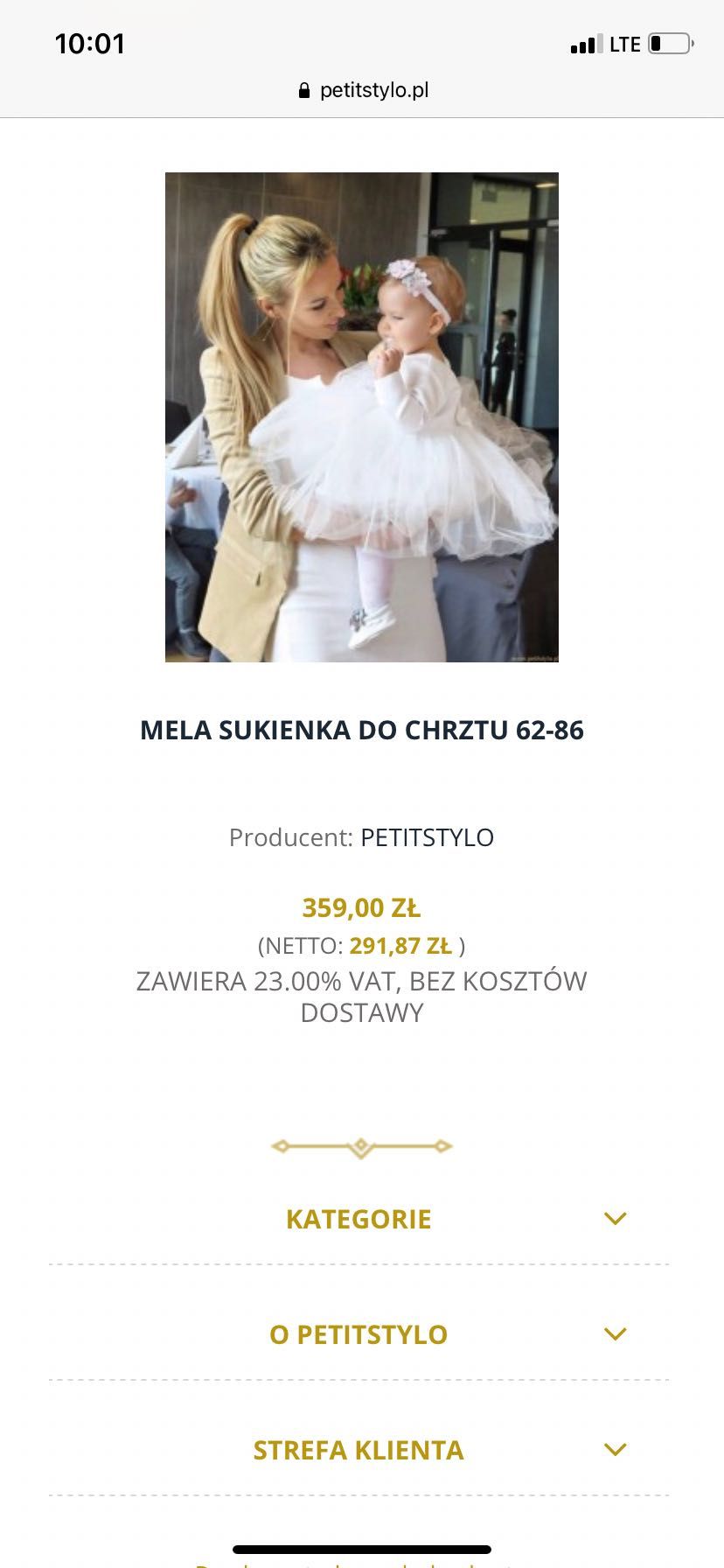 Sukienka Mela z kokardą rozmiar 104