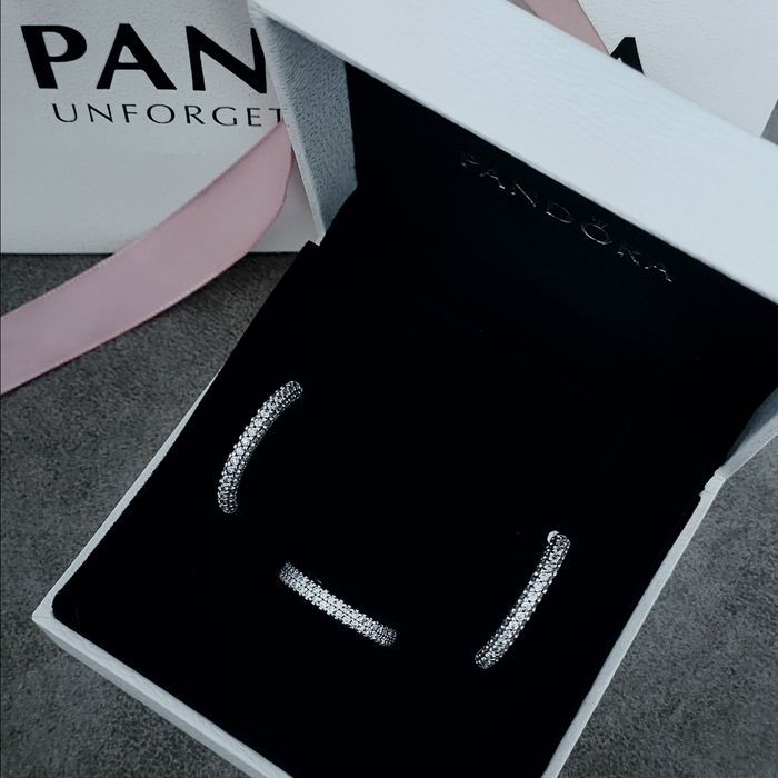 Пандора сережки  каблучка  паве кульчики Pandora