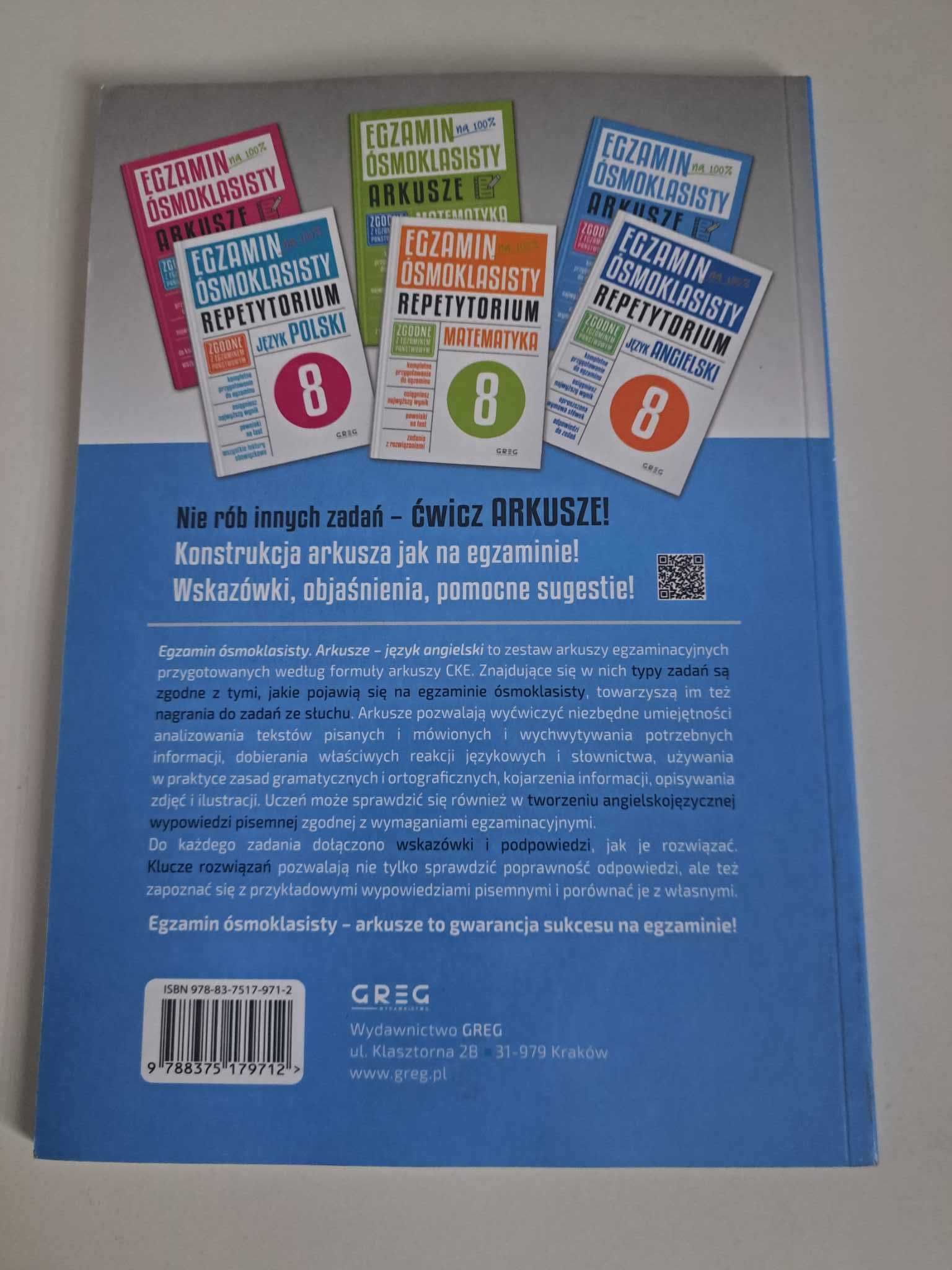 Egzamin ósmoklasisty na 100% arkusze Język angielski Praca zbiorowa