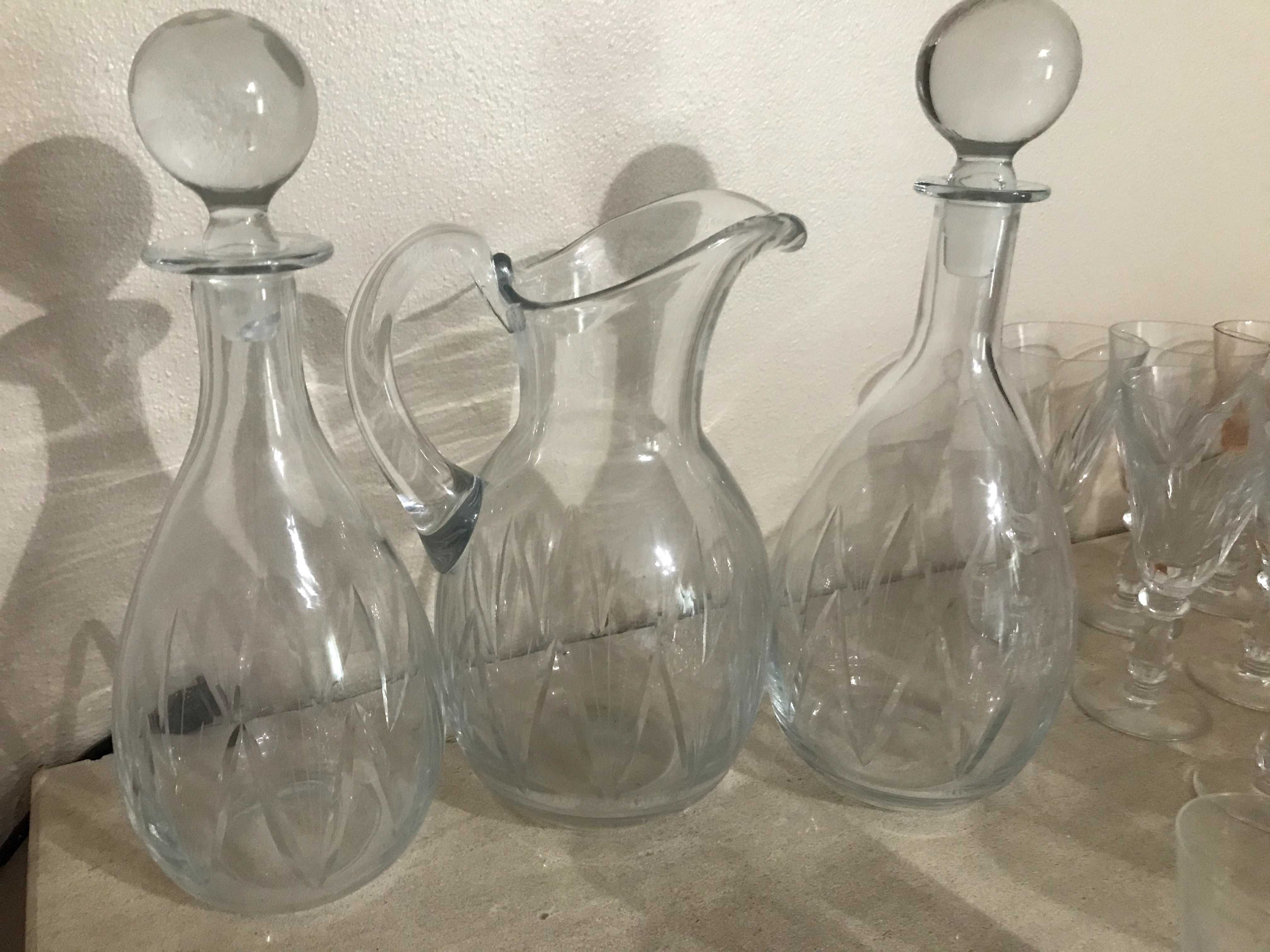Copos de cristal nunca usados