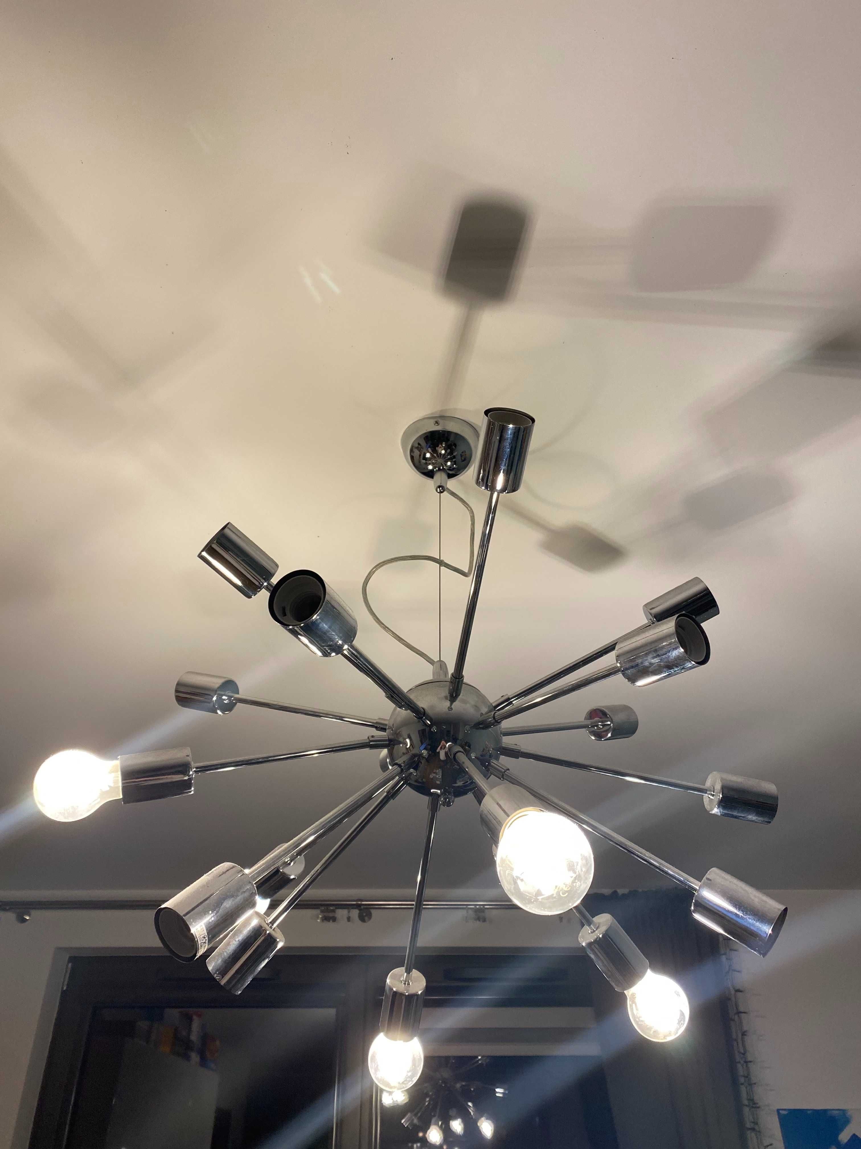 Lampa wisząca Theo chrom E27 Italux | Idealny żyrandol Leroy Merlin