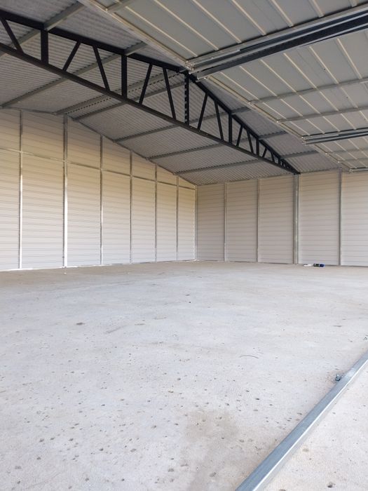 Garaż blaszany blaszak nowoczesny wygląd konstrukcja profil zamknięty