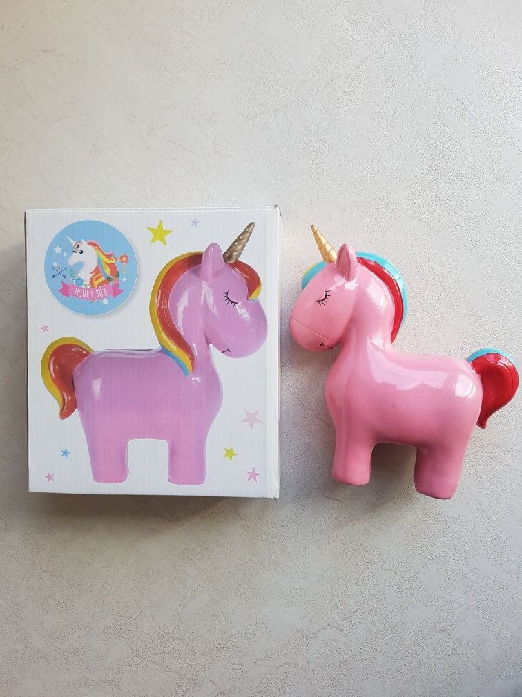 Скарбничка єдиноріг рожевий дитяча нова в коробці подарункова дівчинці