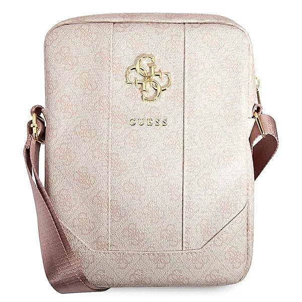 Torba Guess 4G Big Metal Logo na tablet 10'' - różowa