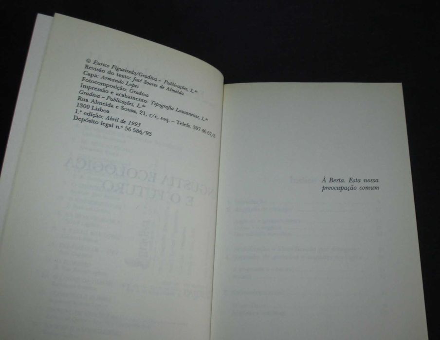 Livro Angústia Ecológica e o Futuro Eurico Figueiredo