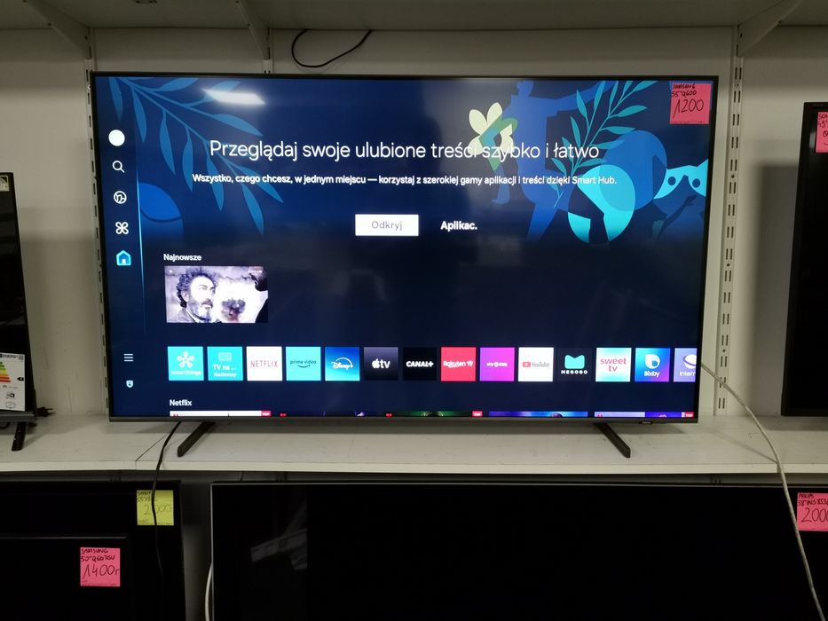 Samsung QLED 55 cali 4K UHD hdr Smart WiFi DVB-T2 55Q60D gw3m telewizo
