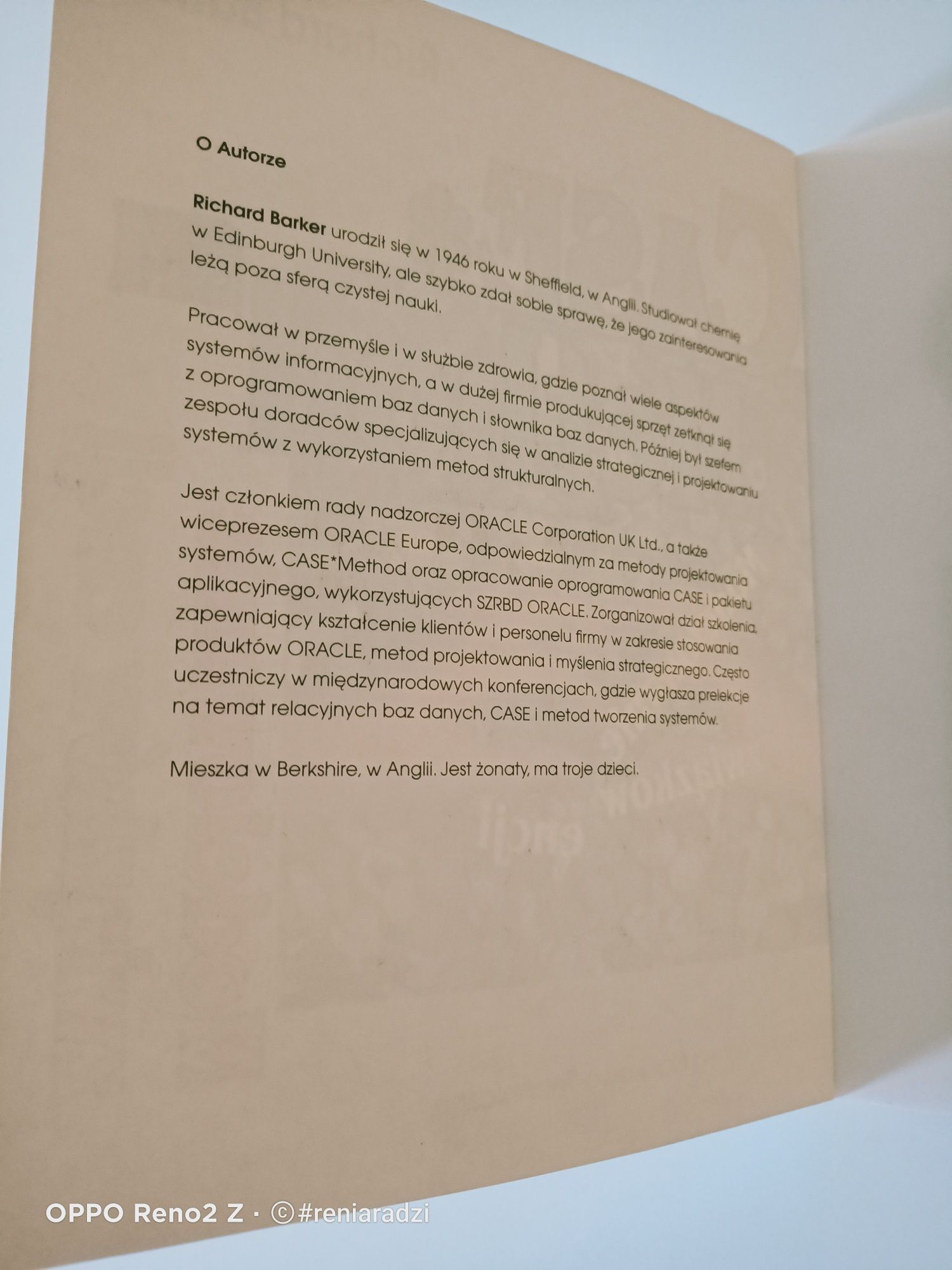 Modelowanie związków encji, Case Methods SM, R. Barker, 2005