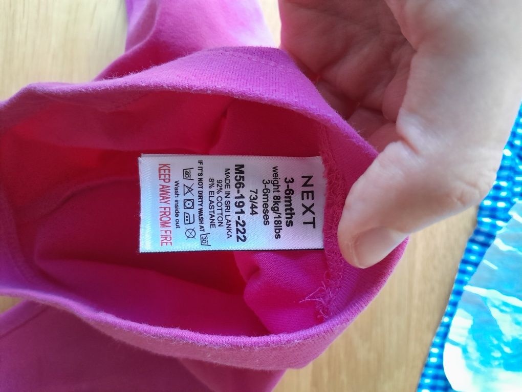 Komplet letni dla niemowalka Next sukienka i legginsy 3-6mcy