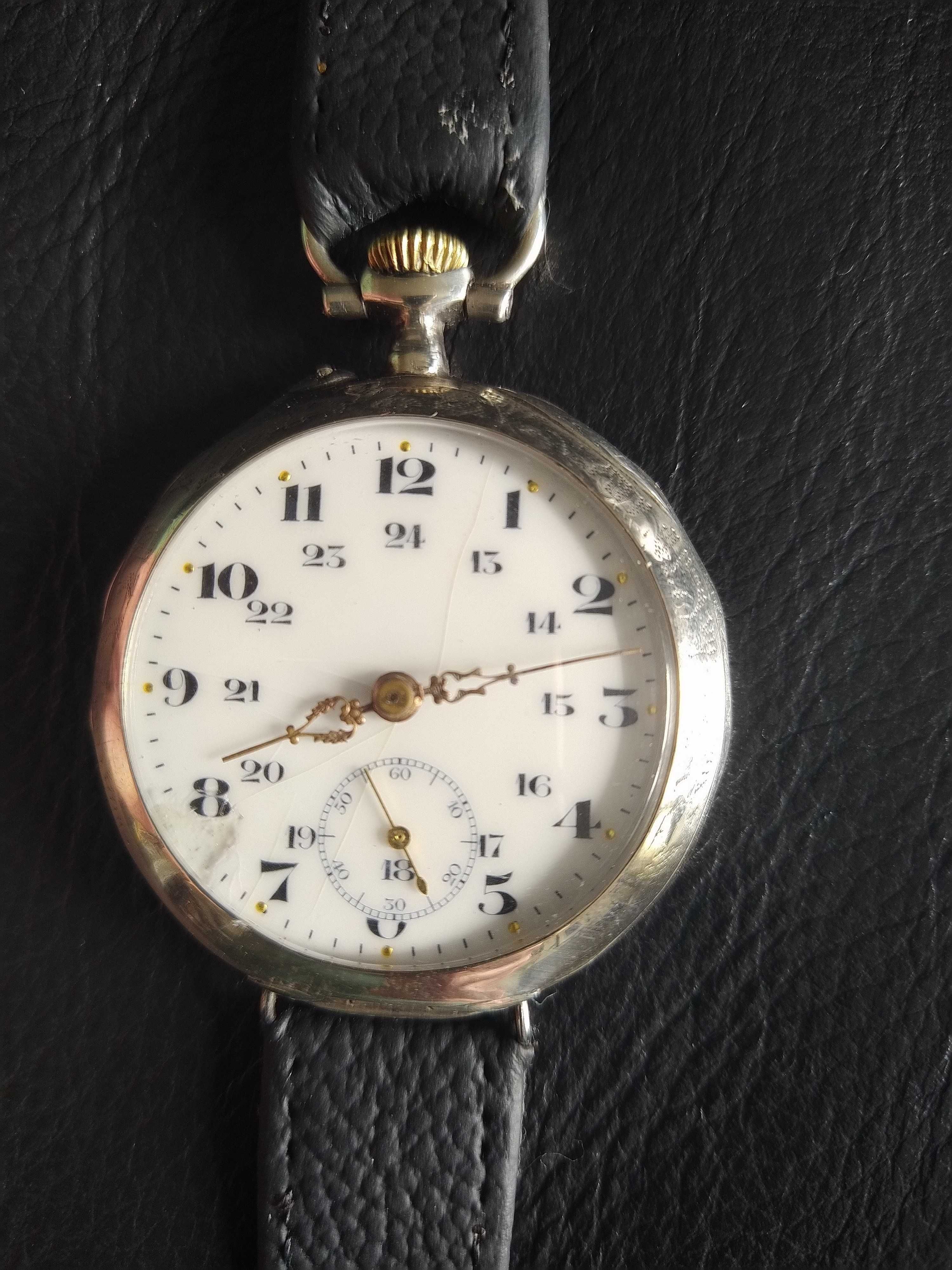 Relogio transição bolso/pulso HP. 130 anos. Prata. Original. Ano 1890