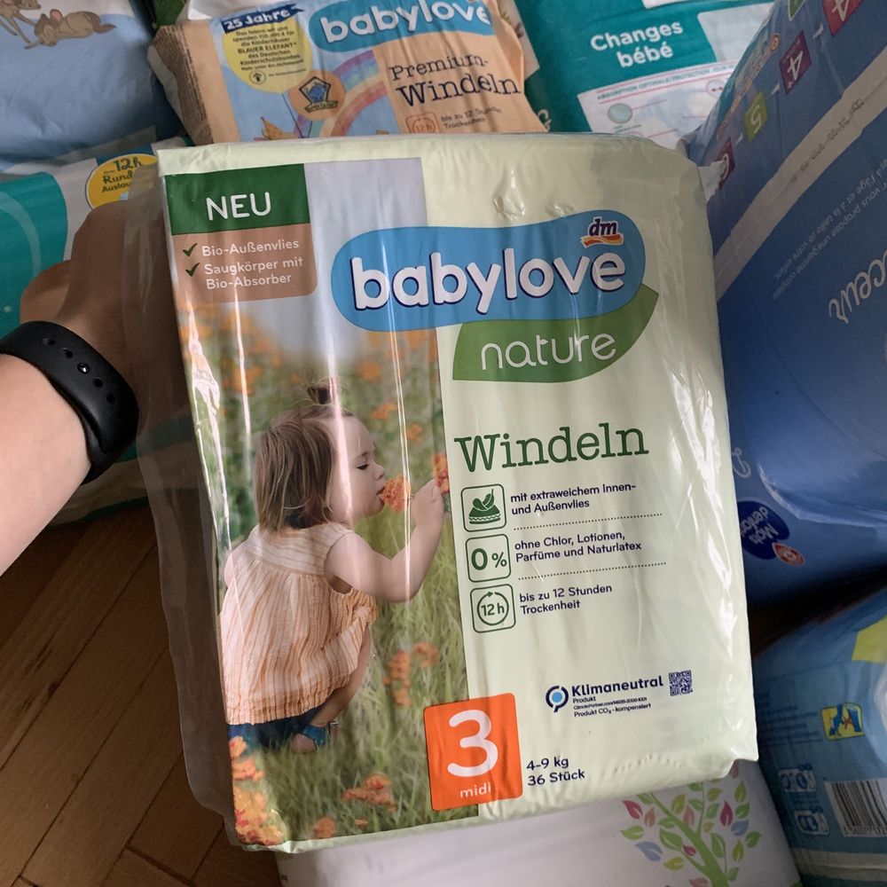 Підгузки 3 dada pampers babylove mots d’enfants baby ultra dry