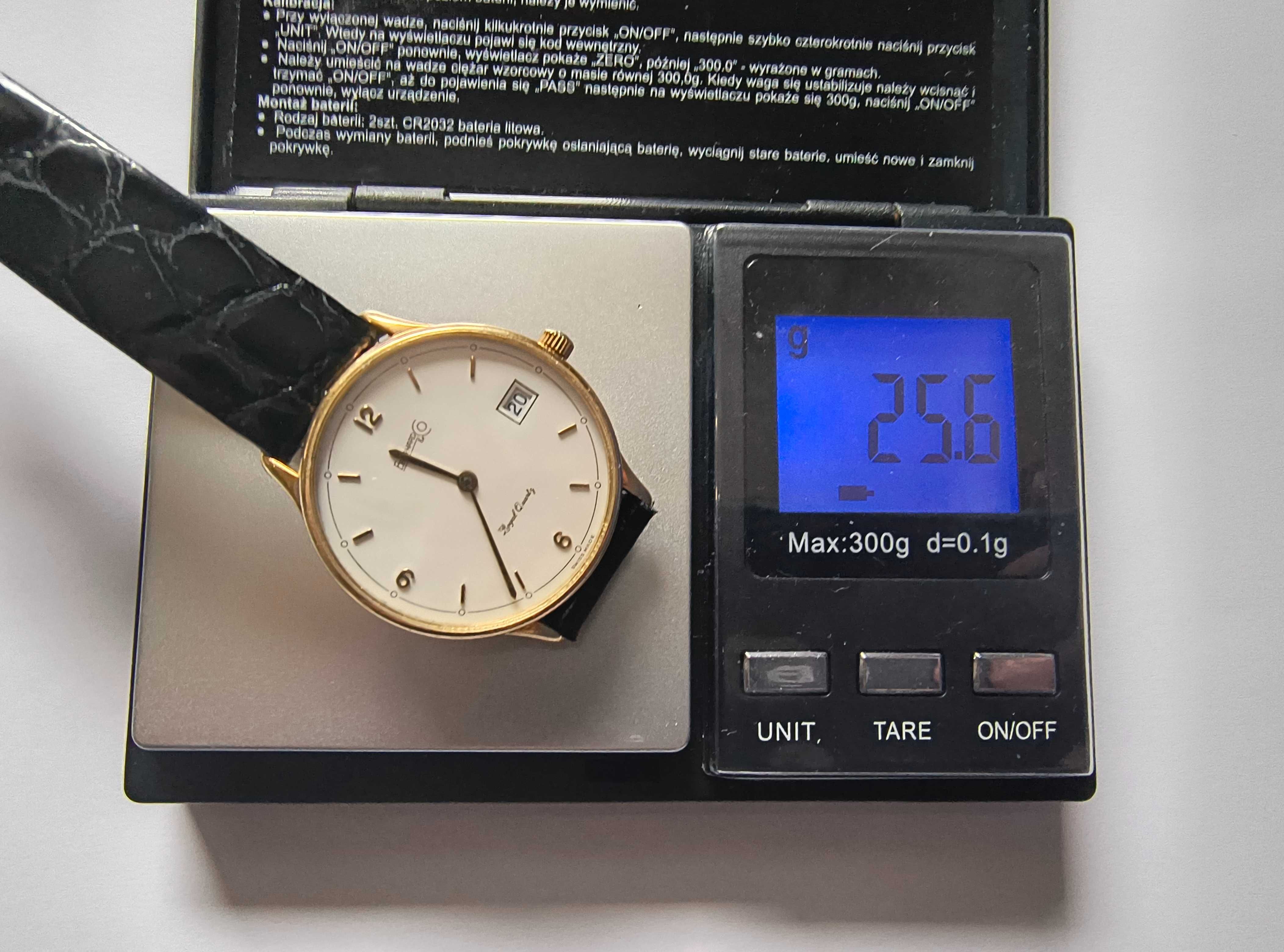 Złoty zegarek Eberhard, 18k, 750, po serwisie