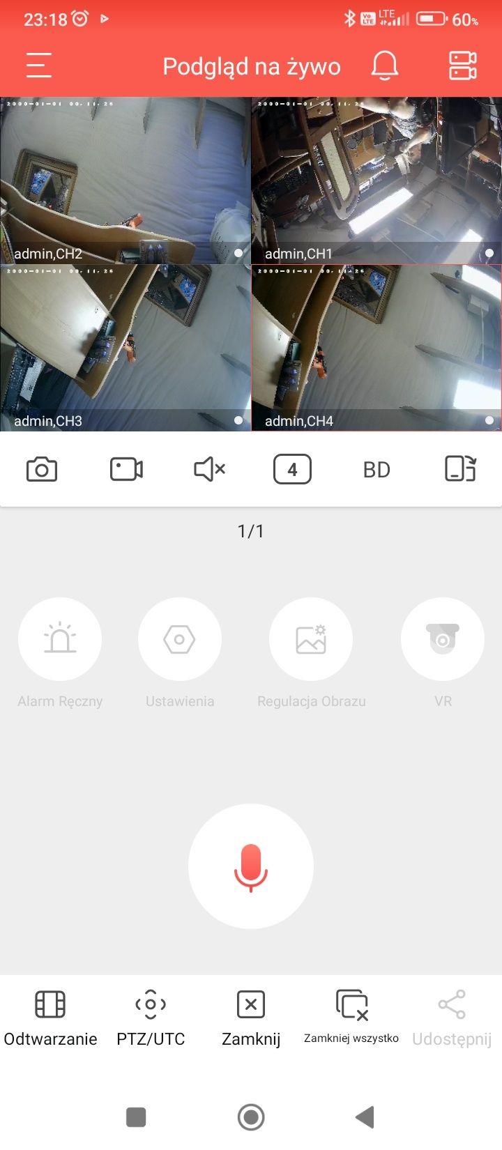 Kamery noxel 4 szt. + Rejestrator monitoring