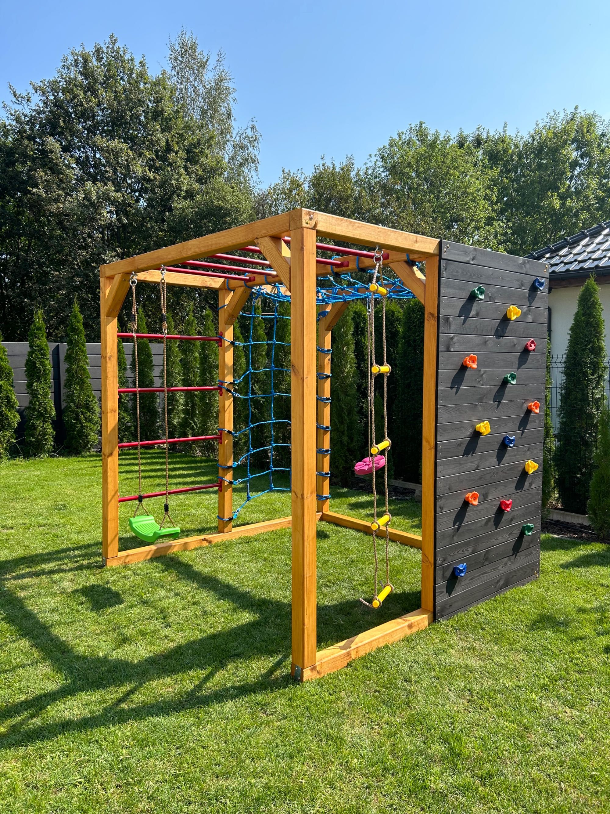 Modułowy Plac Rozrywki - Gucio-małpi gaj, hamak, siatka wspinaczkowa