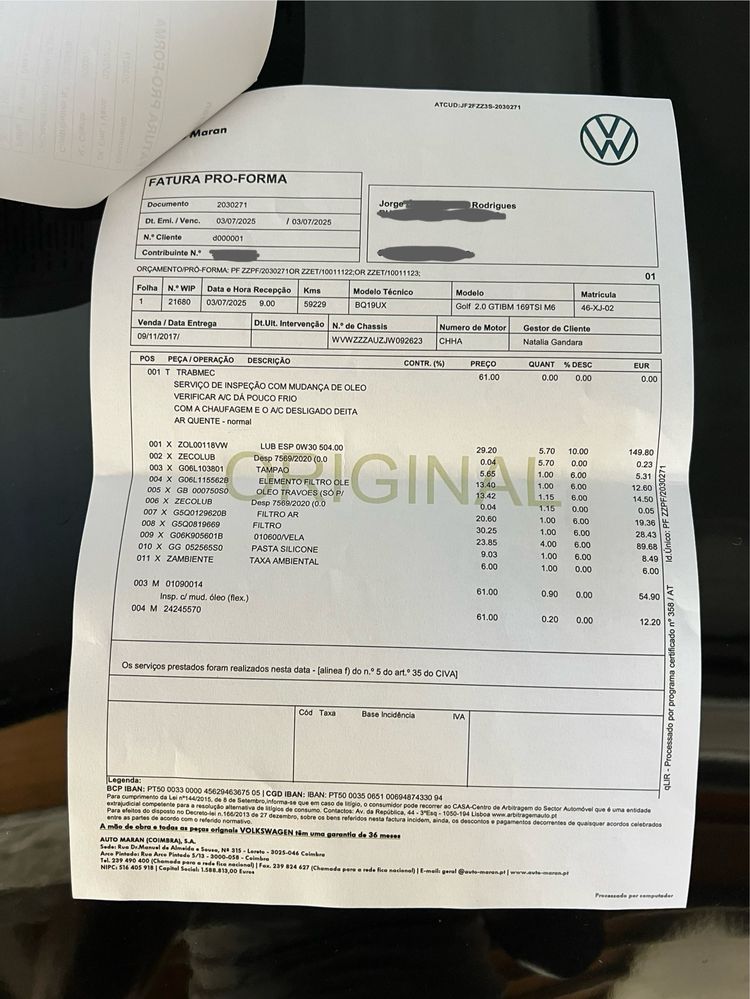 VW Golf 7.5 GTI Manual 60.000 km
