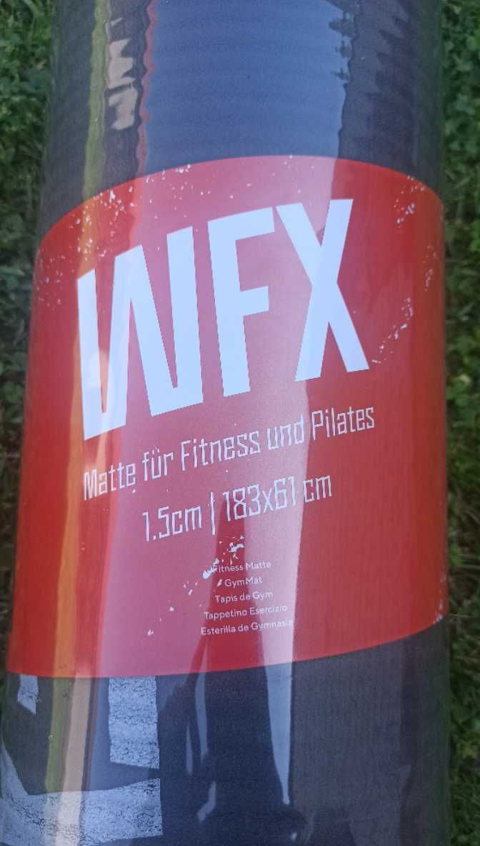Mata do ćwiczeń 183x61x1,5cm gruba miękka WFX Nowa jogi fitnessu