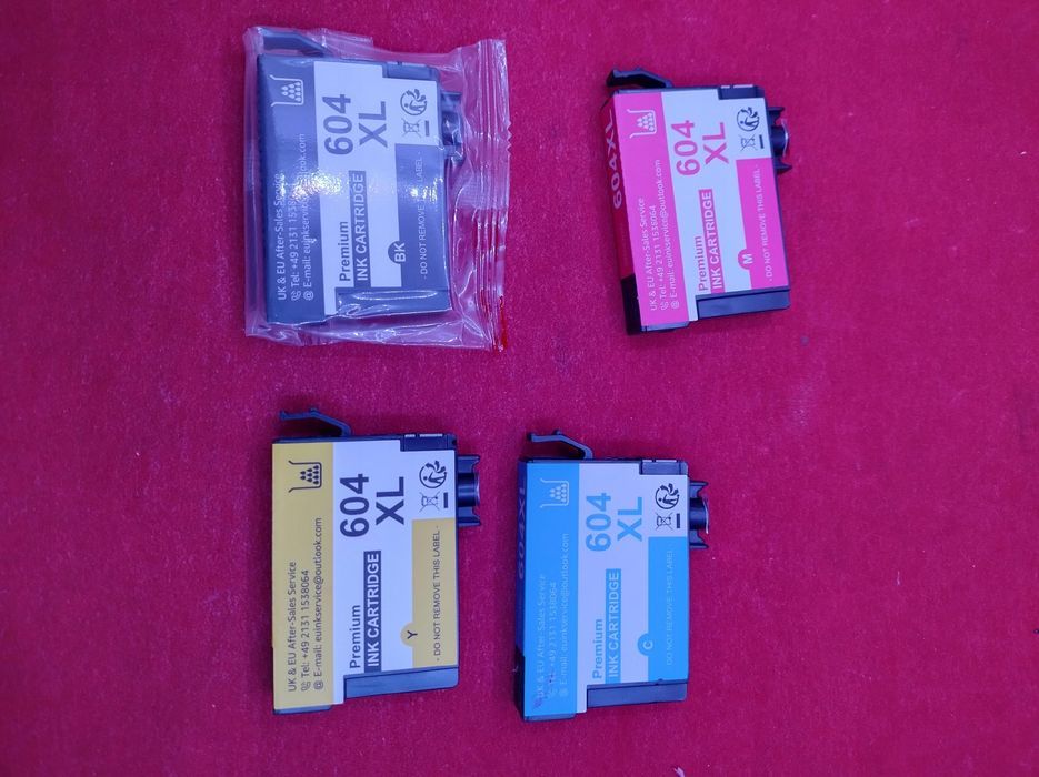 zestaw tuszy do drukarki epson cmyk trójkolor czarny 604 xl palmtree