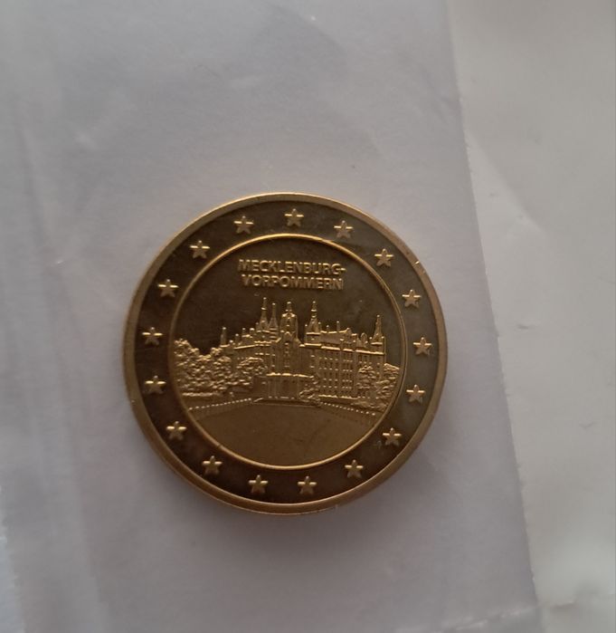 Moeda "Mecklenburg-Vorpommern" Moeda Espécimen da Alemanha