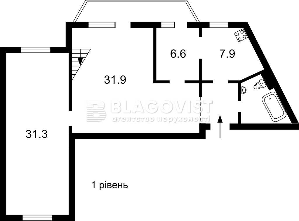 Продаж 2-рівн. квартири з авторським ремонтом, 154м. Оноре де Бальзака