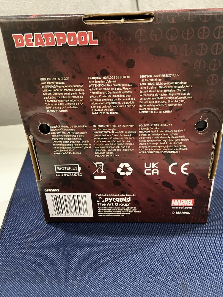 Zegar na biurko Deadpool-Marvel