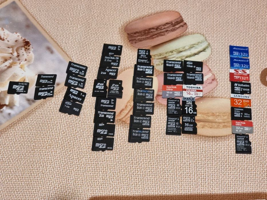 Карты памяти MicroSD от 32 мб до 256 гб