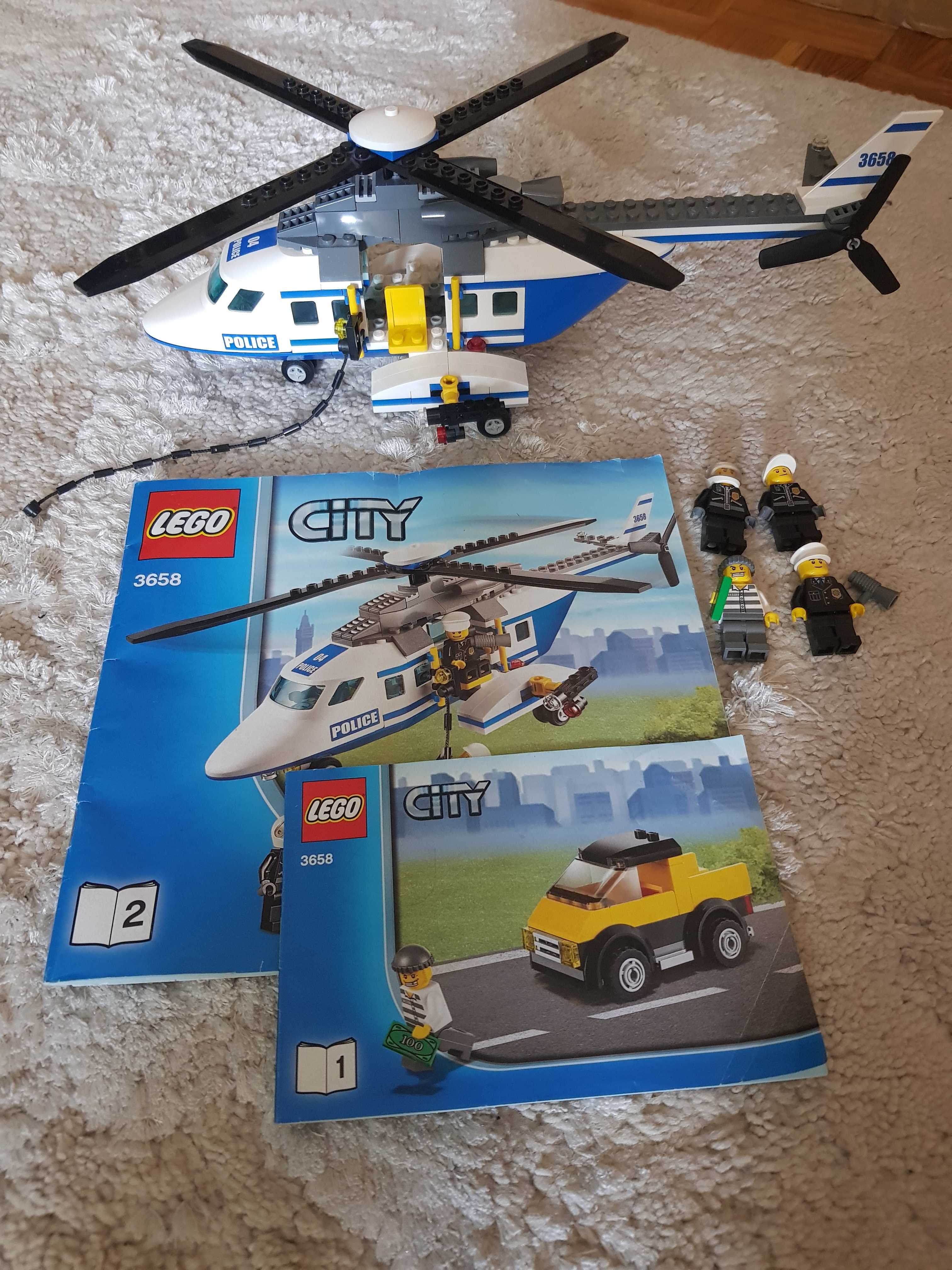 Prezent na Dzień Dziecka. LEGO 3658, CITY, POLICJA, helikopter i auto