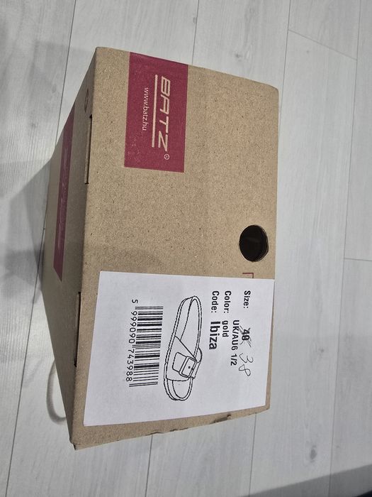 Жіночі шльопанці batz ibiza (gold) 38 розмір.