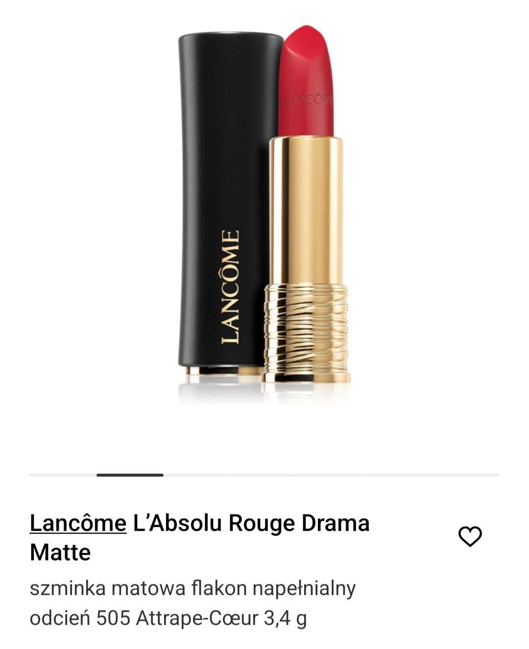 Nowa Szminka Lancome l'absolu Rouge drama matte sephora