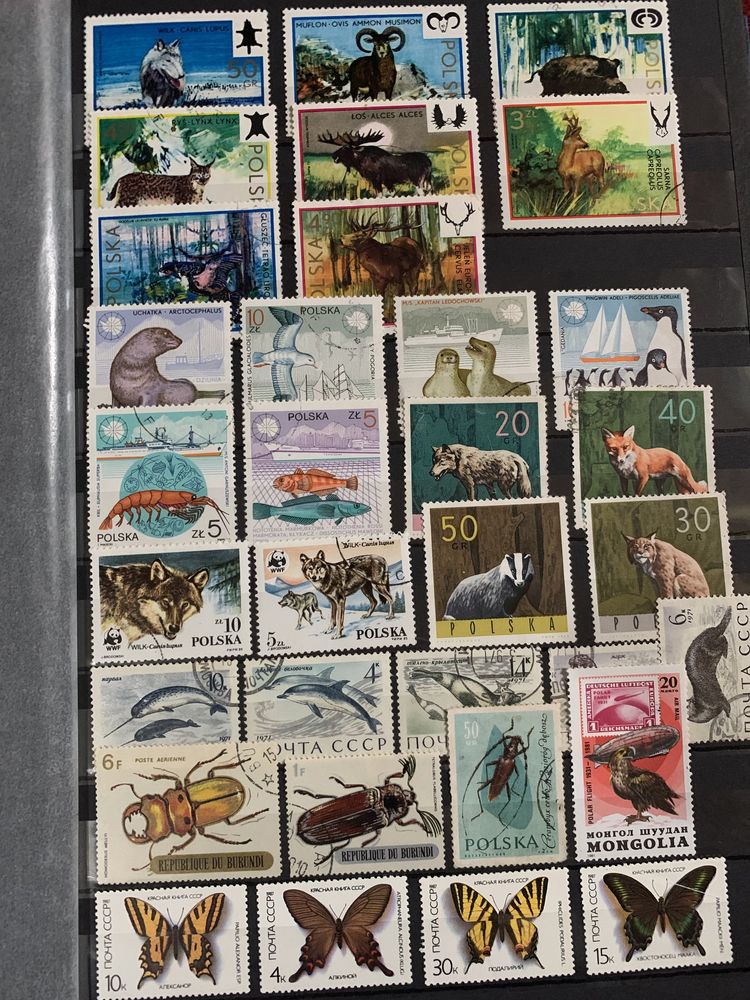 Продам марки почтовые фауна