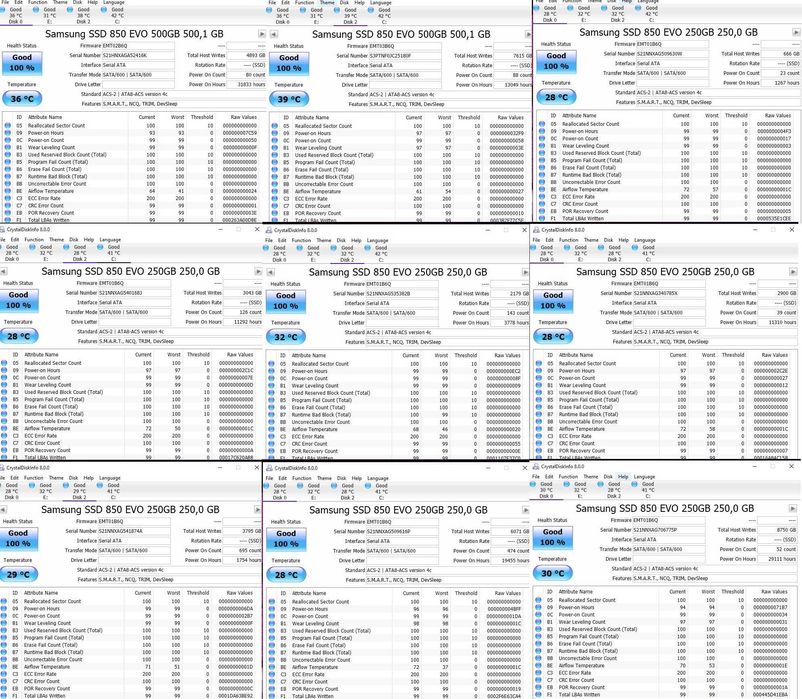 2.5 M.2 SSD диск 250GB 500GB 1TB Samsung EVO PRO WD Kioxia Crucial