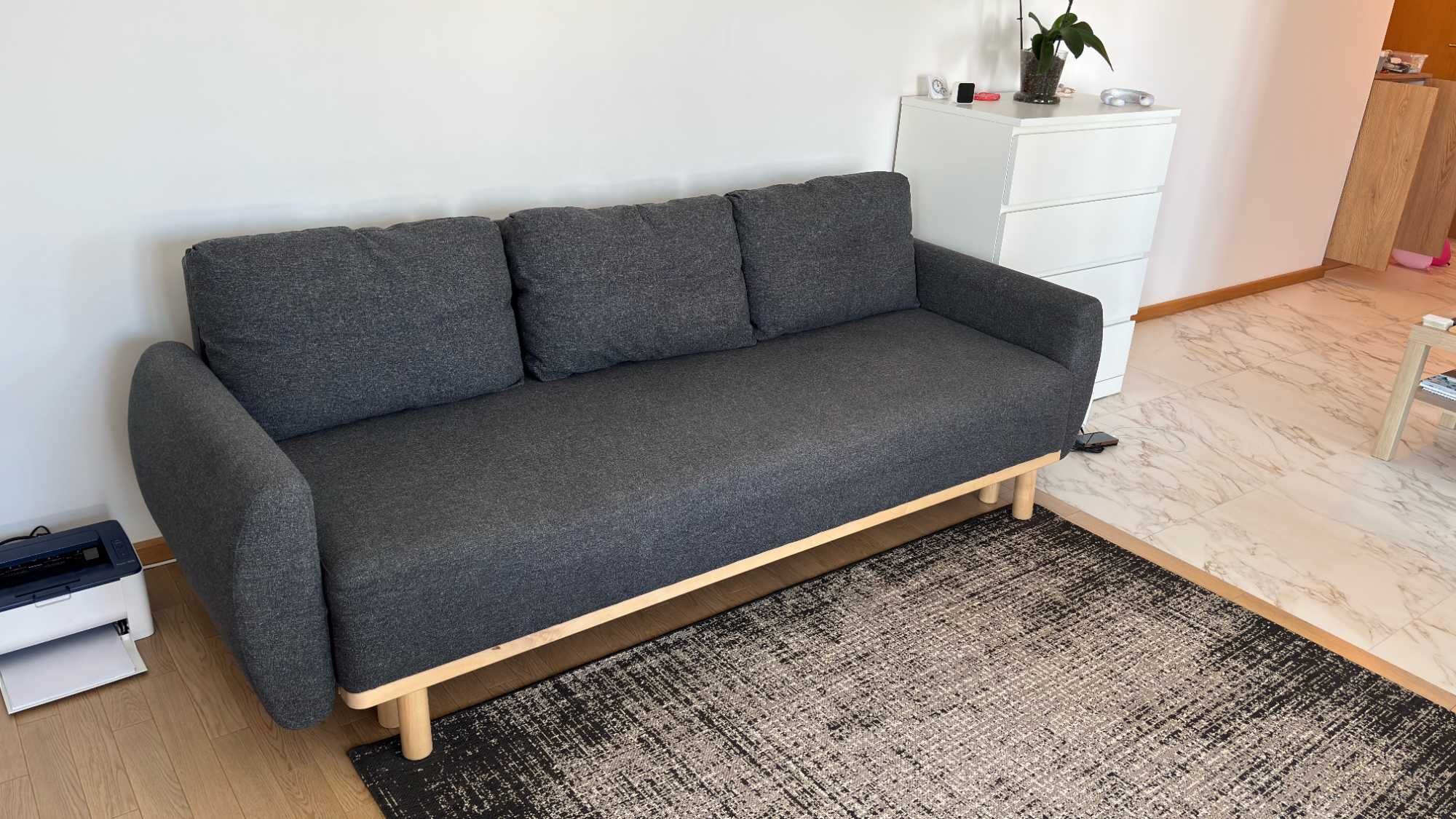 IKEA GRUNNARP sofa 3-os rozkładana + schowek - IDEALNY STAN