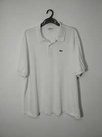 Lacoste t-shirt biała koszulka polo XXXL
