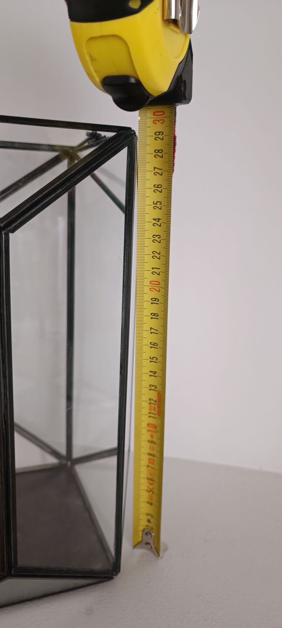 Lampion, latarnia szkło metal, szklarnia loft