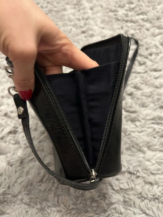 Mała skórzana torebka włoska marki Vera Pelle
