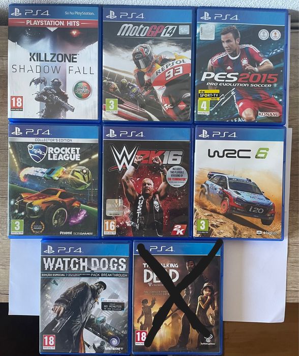 Lote 7 Jogos PS4 Completo