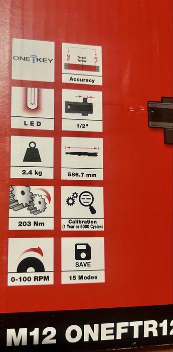Klucz dynamometryczny Milwaukee M12 ONEFTR12-0C