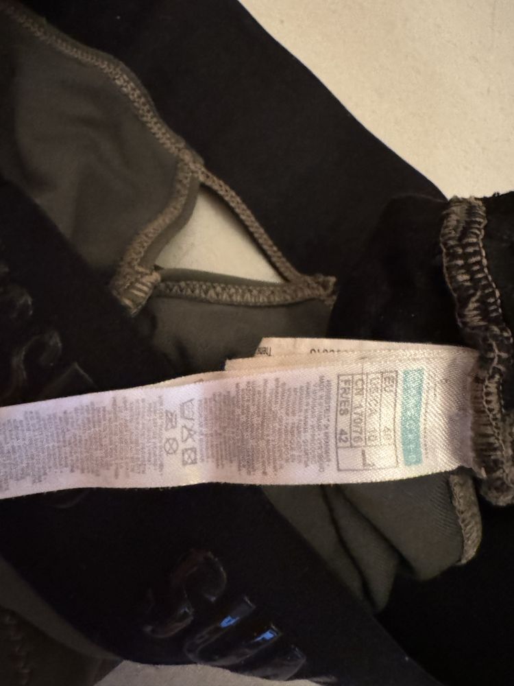 Strój kąpielowy dwuczęściowy khaki z czarnymi paskami Censored 85D L