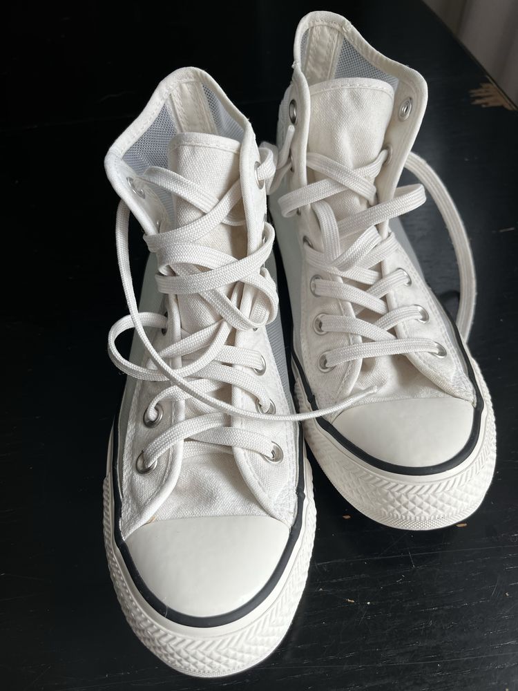 Converse białe letnie siatka 38r