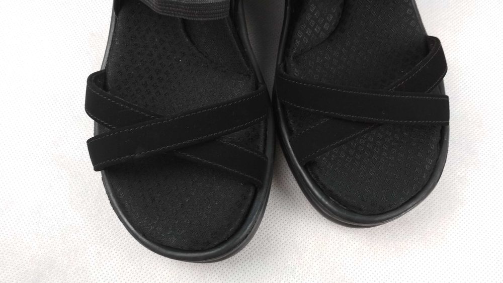 SKECHERS Rumblers Solar Burst Klapki Sandały Na Koturnie Roz. 37