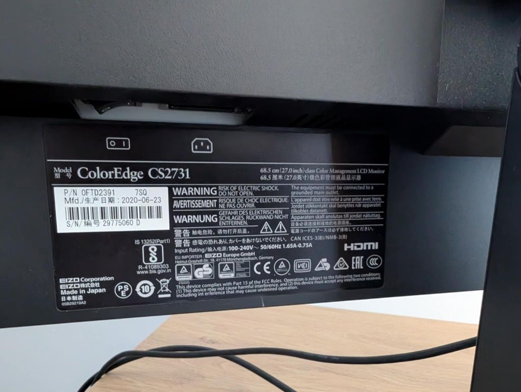 Monitor Eizo CS 2731