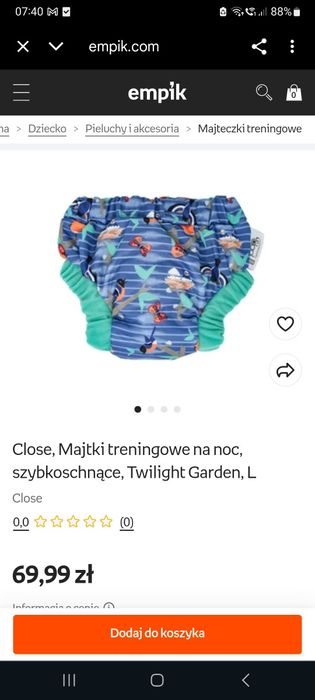 Majteczki treningowe Close NightTime pants XL